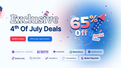 WPDeveloper exclusive 4th of July2024 Lifetime Deal
