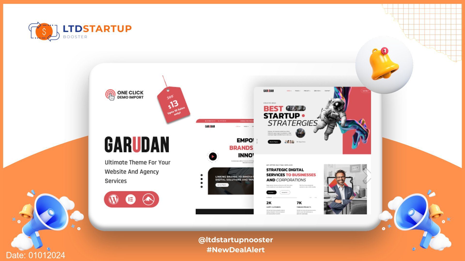 Garudan - Business Consultancy WordPress Theme cover