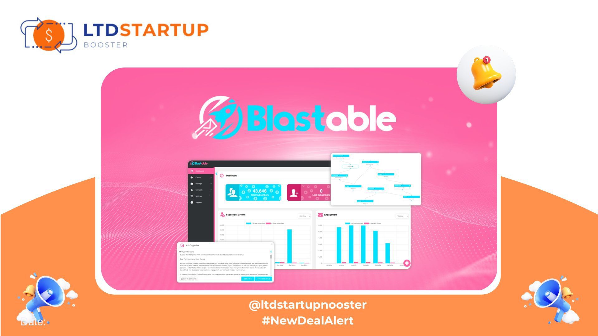 New Lifetime Deal Alert - Blastable - Boost email deliverability with AI. cover