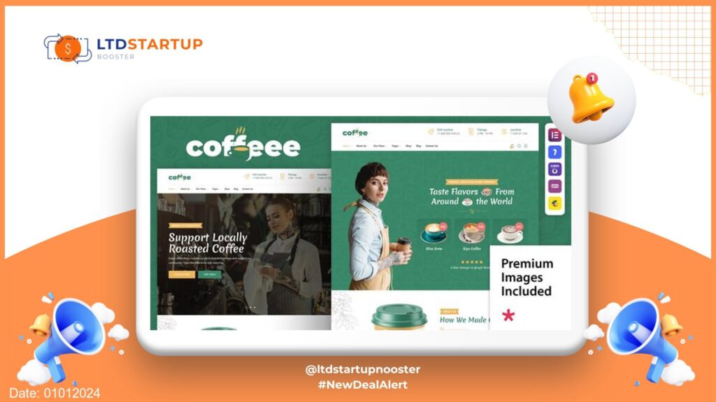 Coffeee - Cafe & Coffee Shop WordPress Theme cover