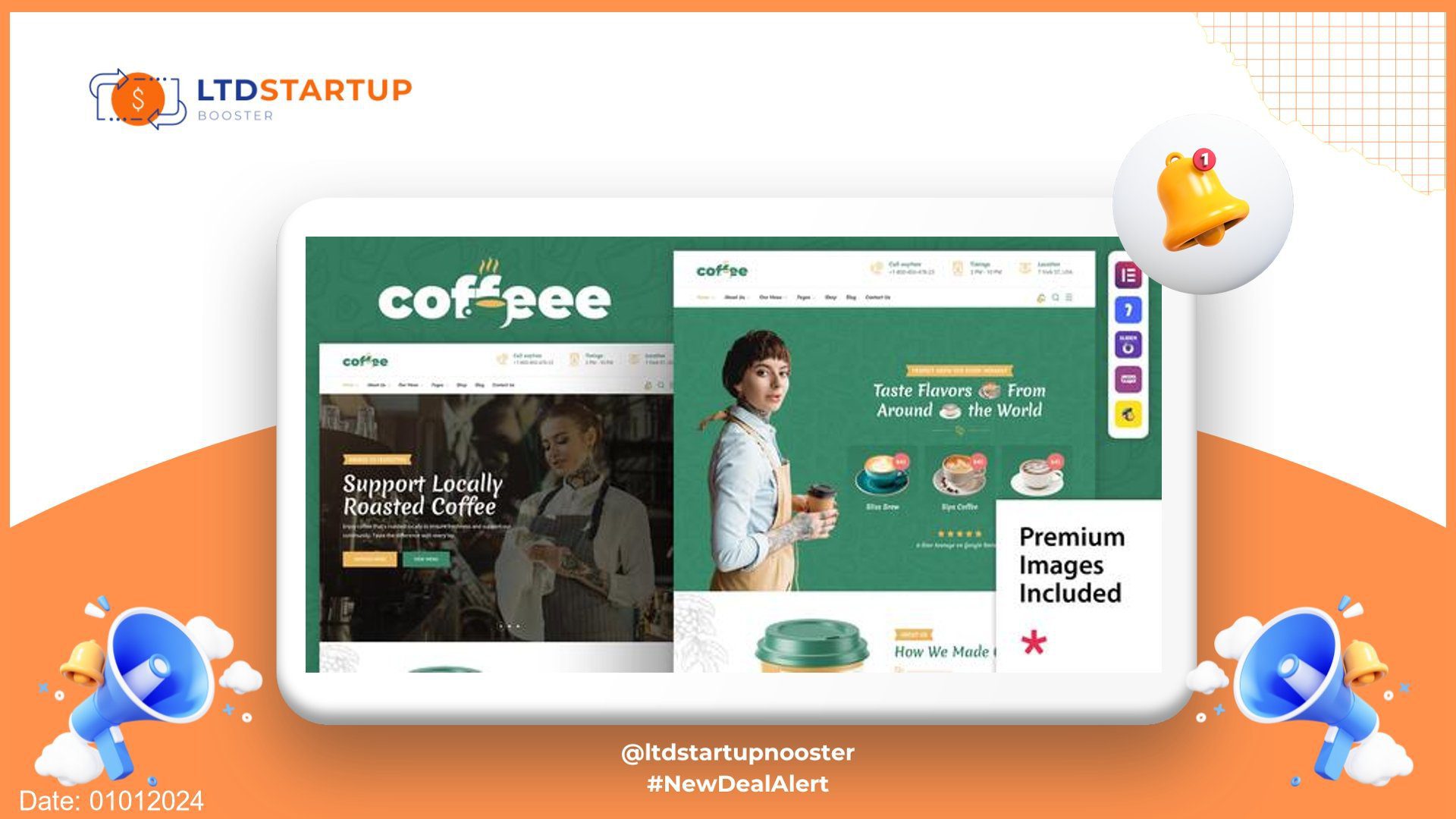 Coffeee - Cafe & Coffee Shop WordPress Theme cover