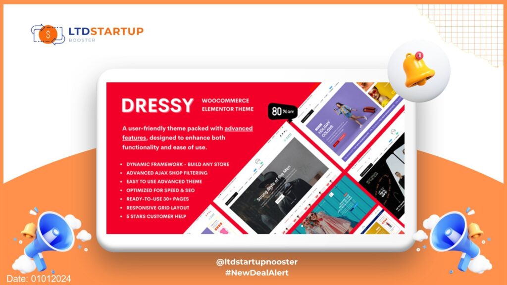 Dressy - Fashion Store eCommerce WordPress Theme cover