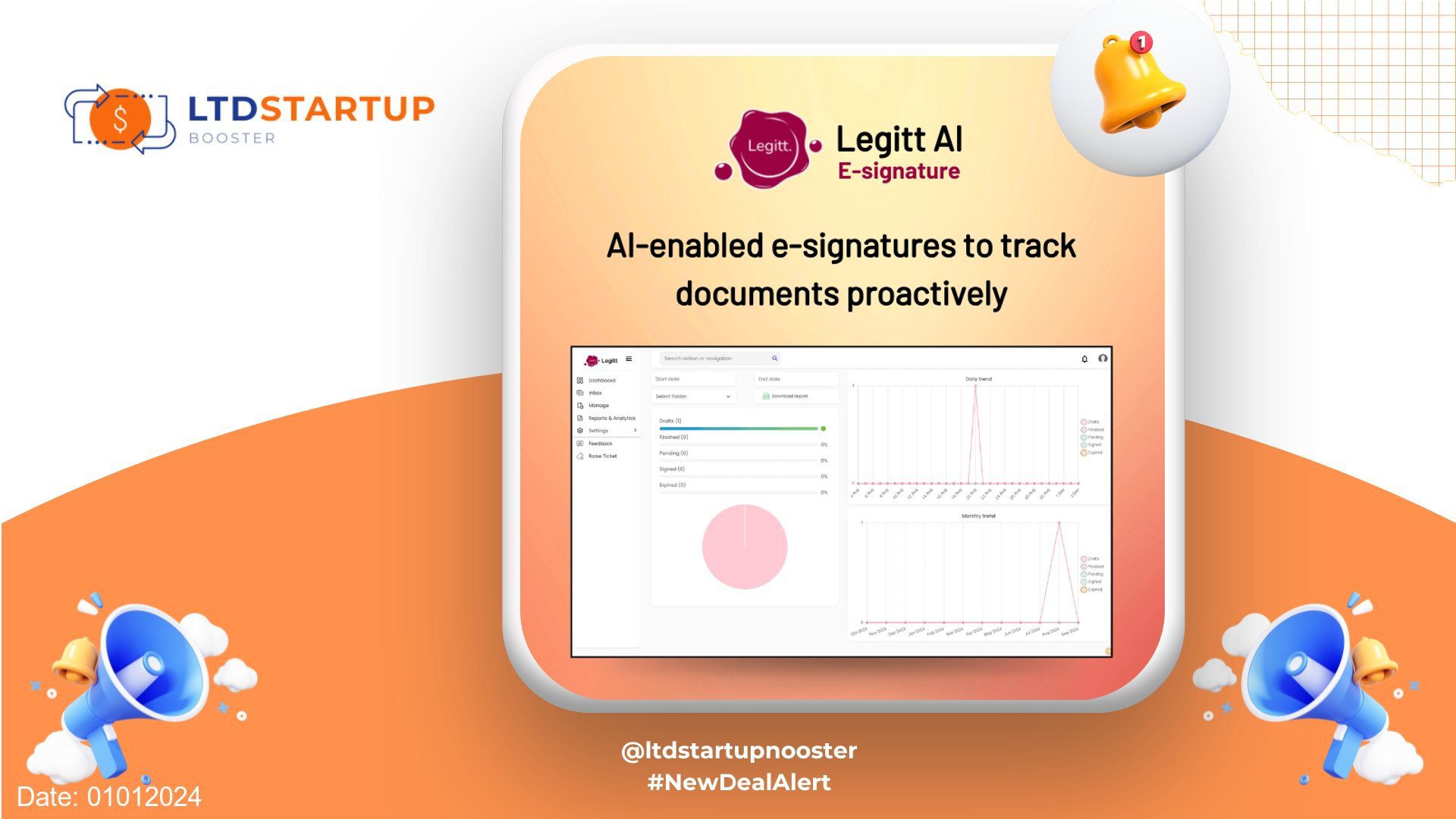 New LTD Alert - Legitt AI E-signature : The only AI-enabled digital signature in the world cover