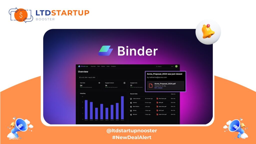 [New LTD] Binder - Share, e-sign, & track document analytics cover