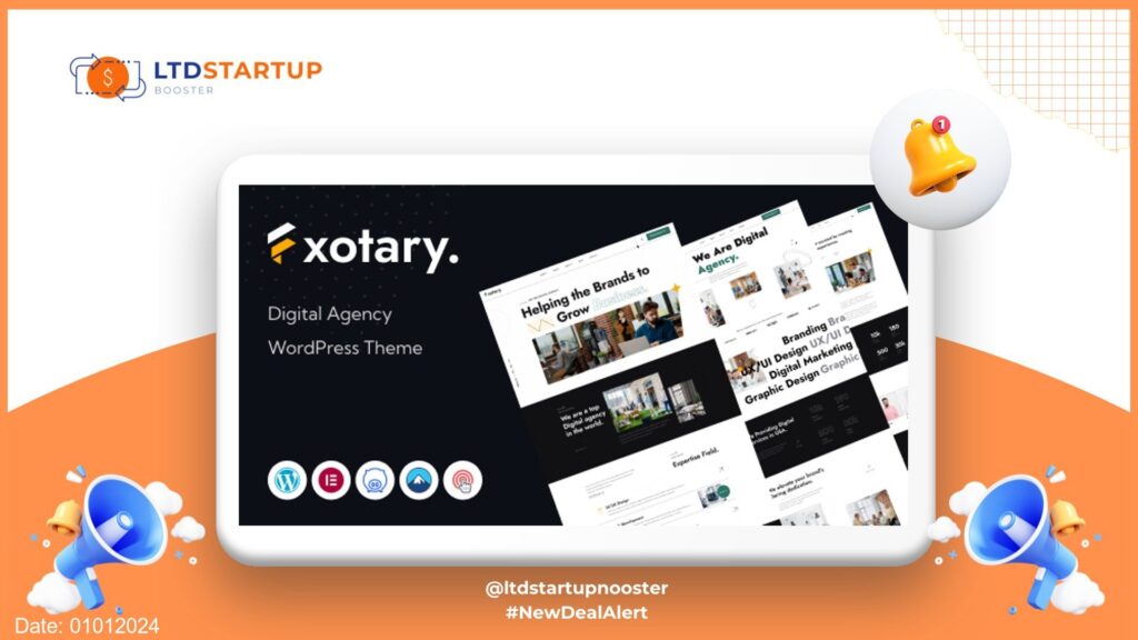 Fxotary - Digital Agency WordPress Theme cover