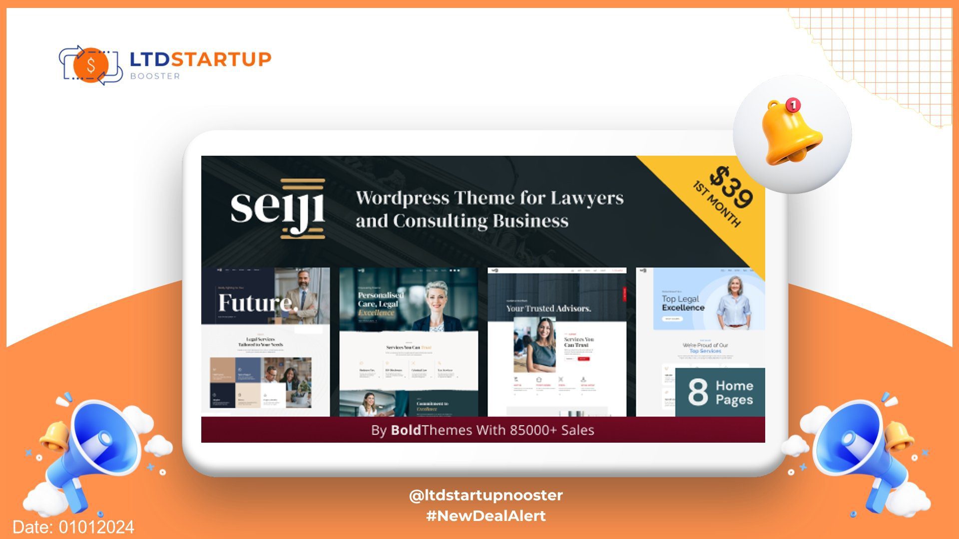 Seiji - WordPress Theme for Lawyers cover