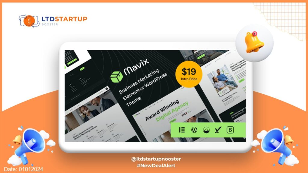 Mavix - Business Marketing Elementor WordPress Theme cover