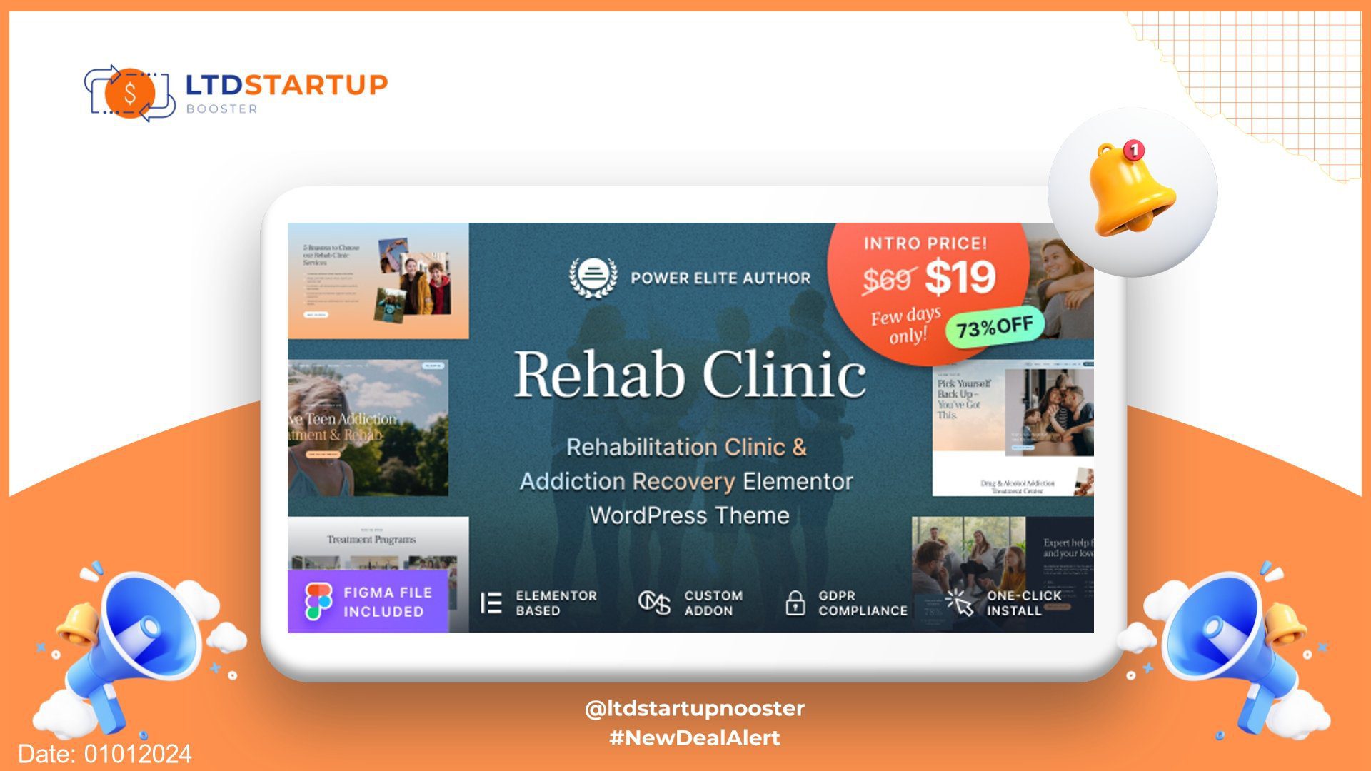 Rehab Clinic - Addiction Recovery Center WordPress Theme cover