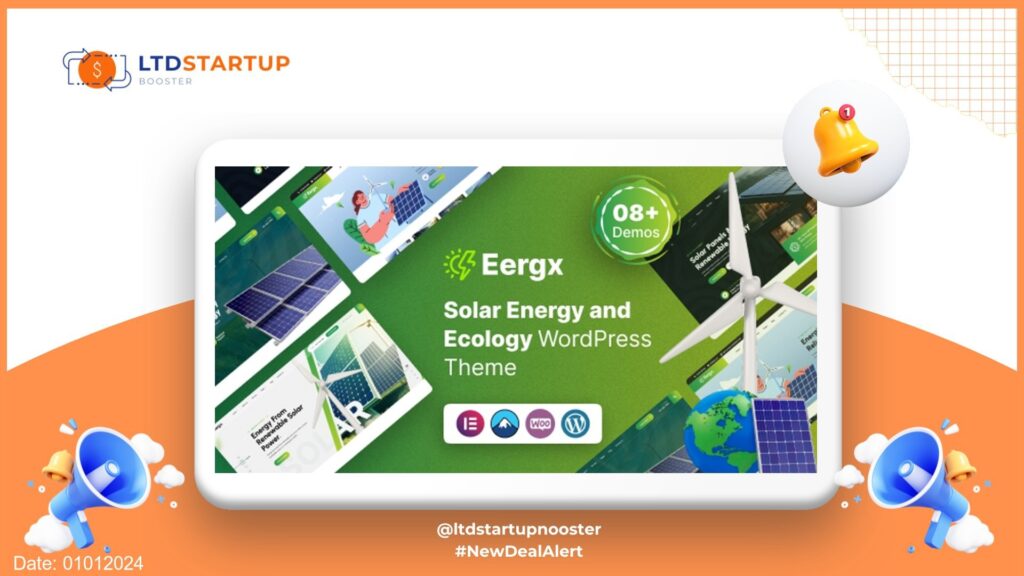 Eergx - Ecology & Solar Energy WordPress Theme cover