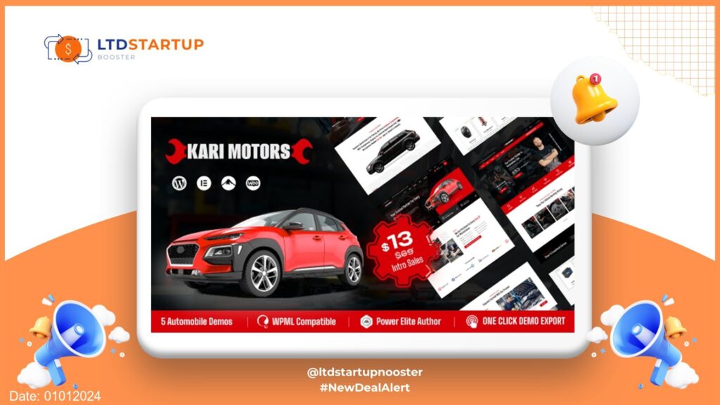 KariMotors - Car Repair & Service WordPress Theme cover