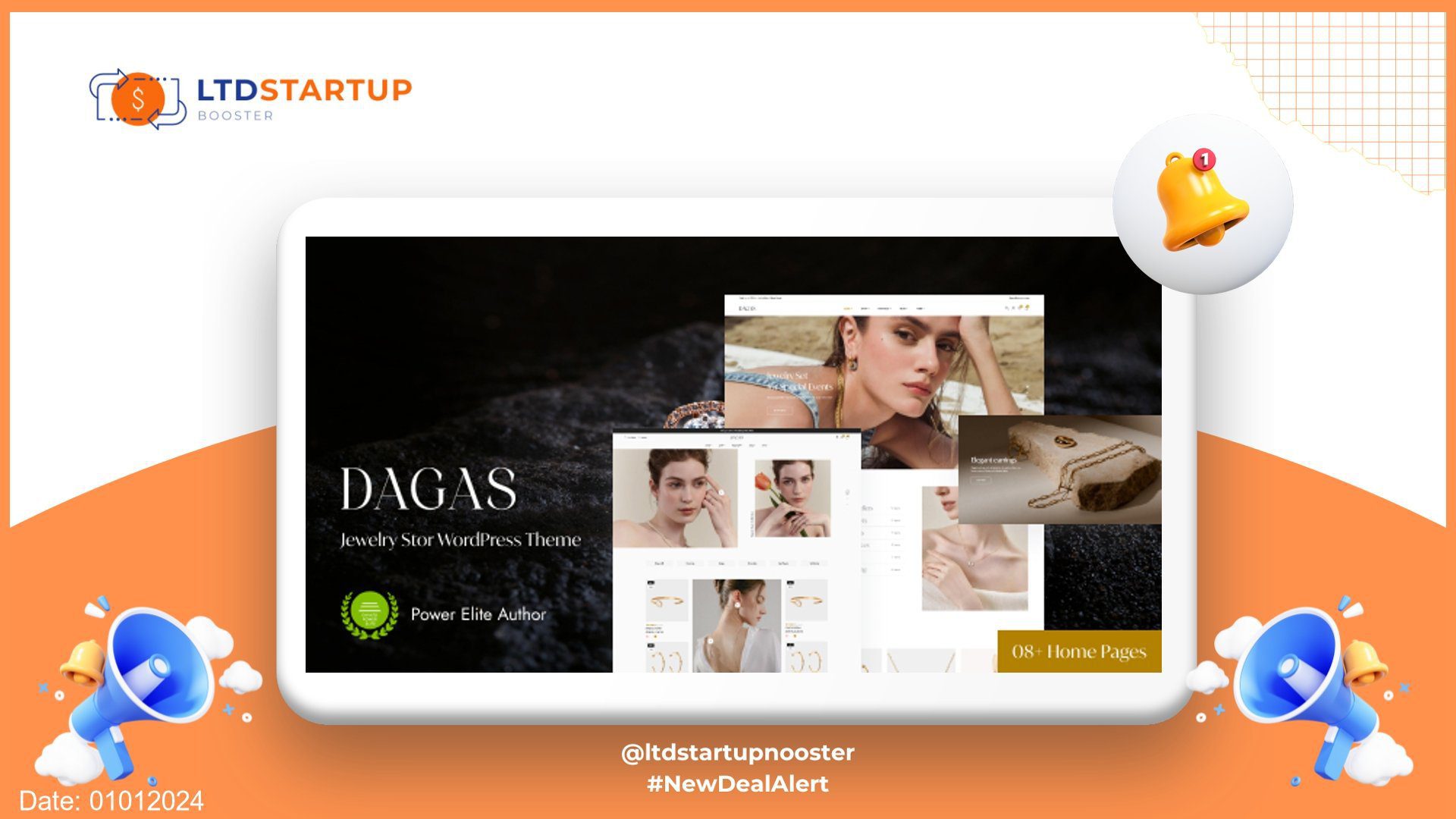 Dagas – Jewelry Store WordPress Theme cover