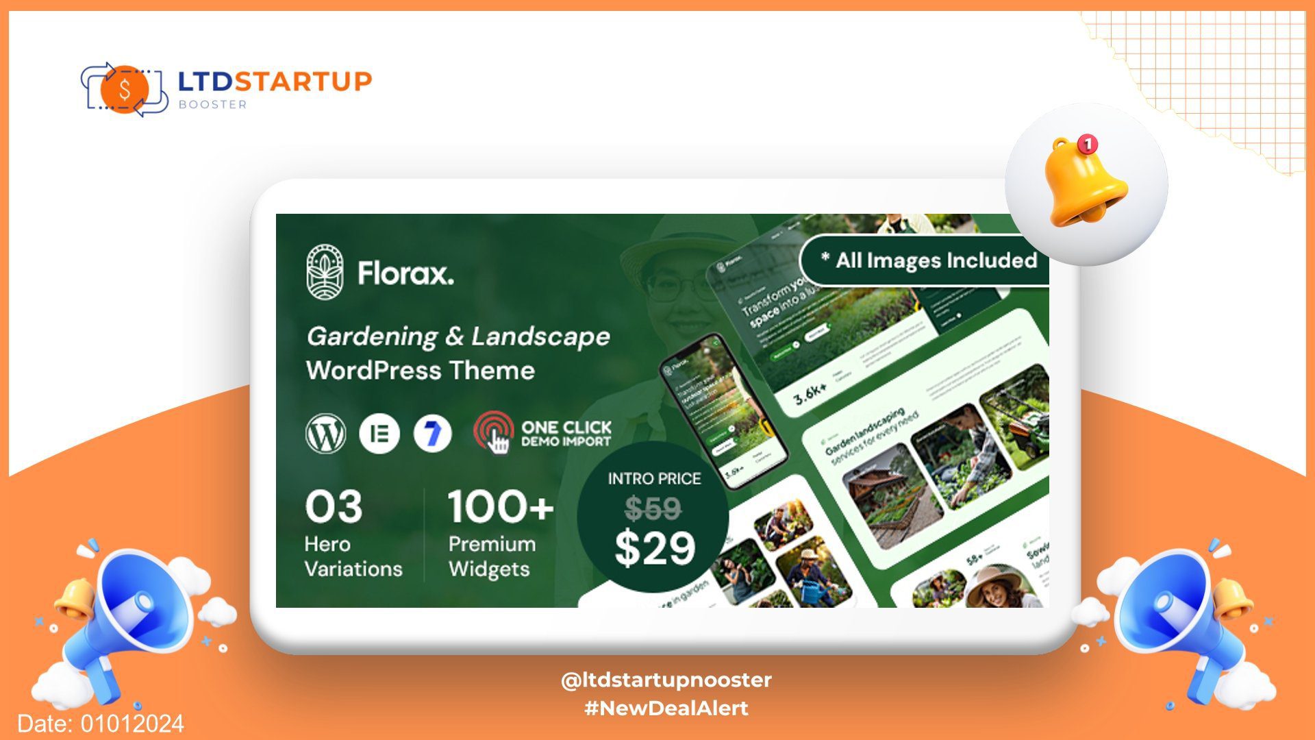 Florax - Gardening and Landscape WordPress Theme cover