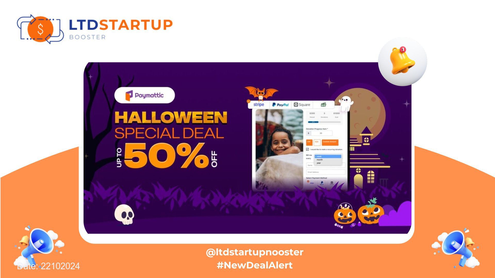 [Paymattic Halloween Special Discount] Unlock up to 50% off on Paymattic's Halloween special deal. cover