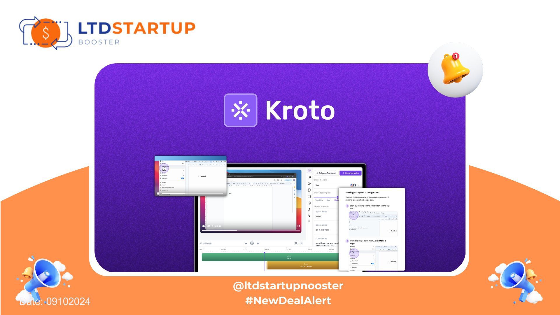 [New LTD] Kroto - Create guides and how-to video with AI cover