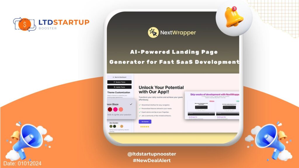 New LTD Alert - NextWrapper: AI-Powered Landing Page Generator cover