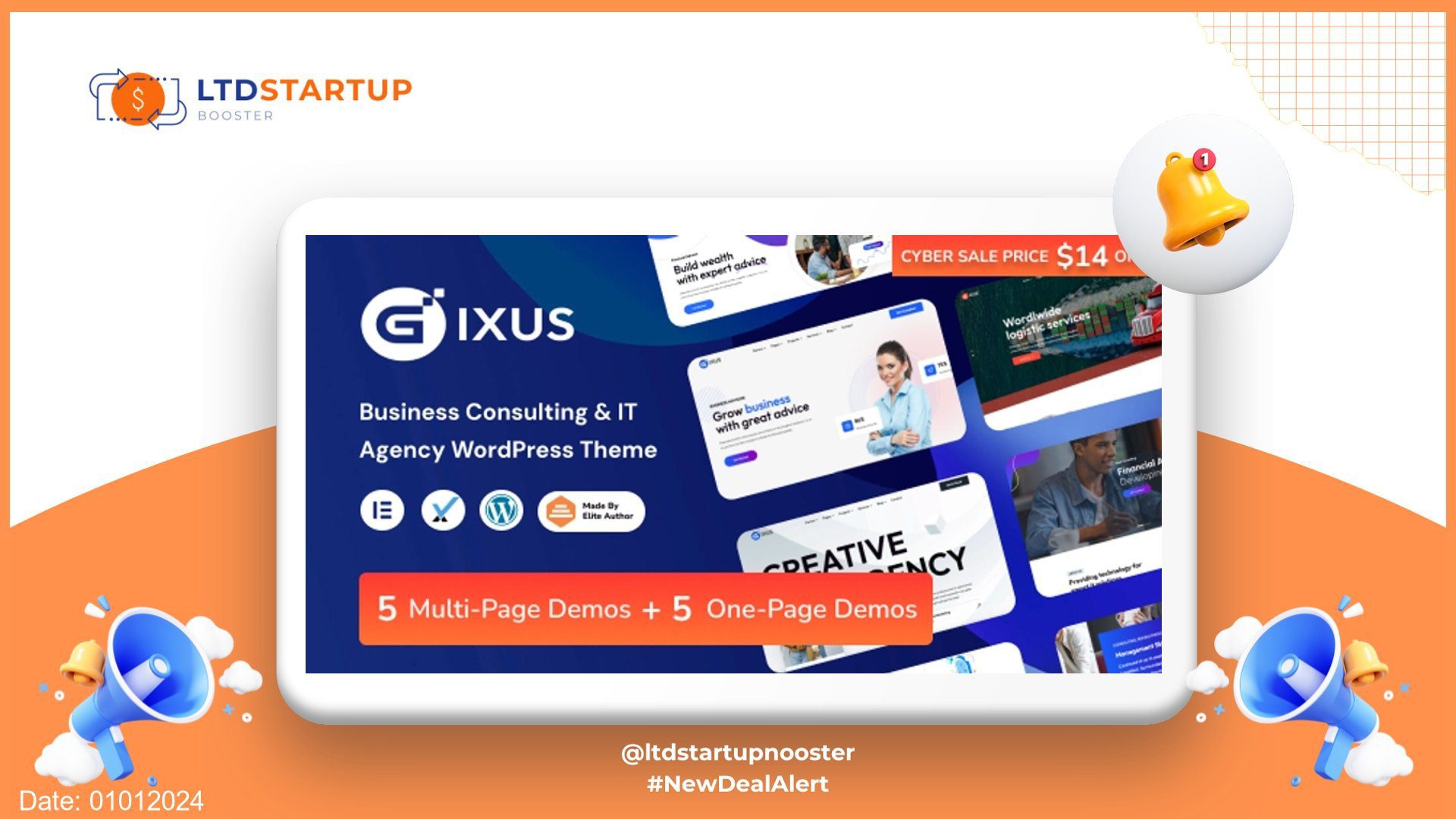 Gixus | Business Consulting & IT Agency WordPress cover