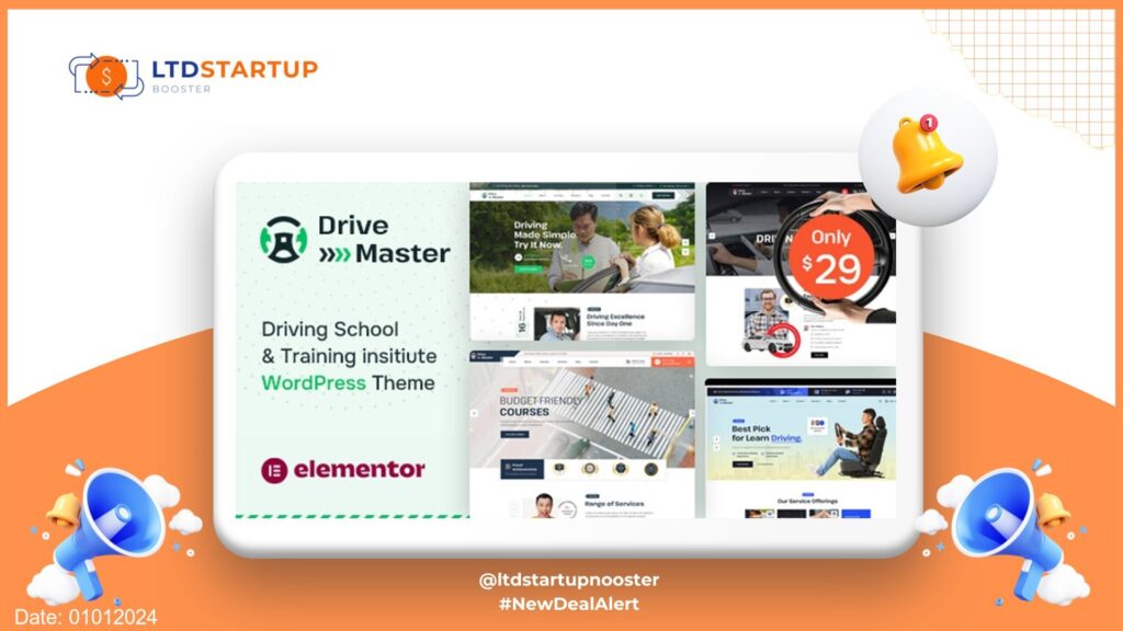 Drive Master - Driving School WordPress Theme cover