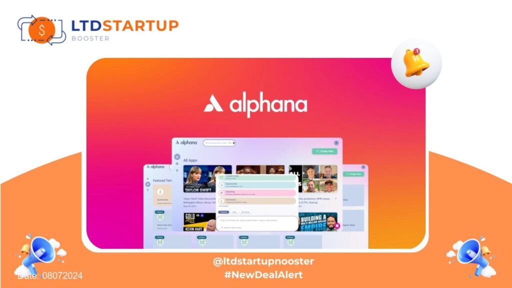 [New LTD] Alphana - Turn video into viral content with AI cover