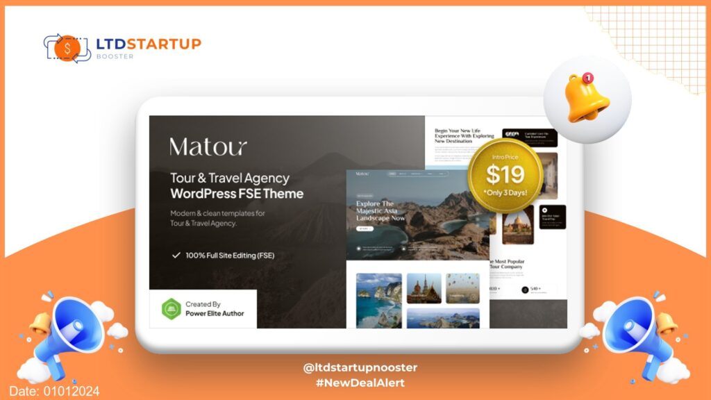 Matour – Tour & Travel Agency FSE WordPress Theme cover