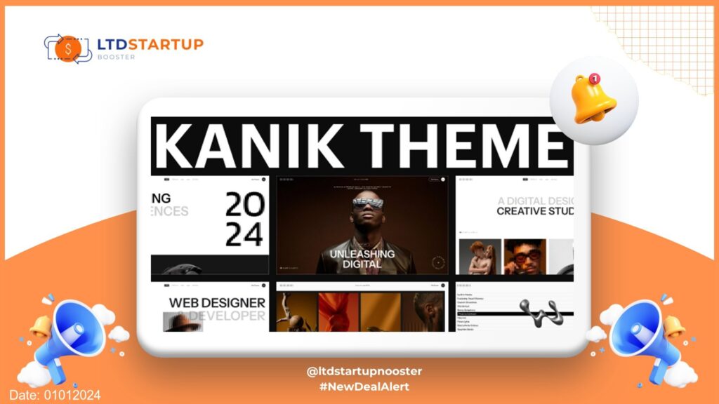 Kanik - Minimal Digital Agency WordPress Theme cover