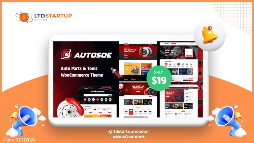 Autosoe - Auto Parts WooCommerce WordPress Theme cover