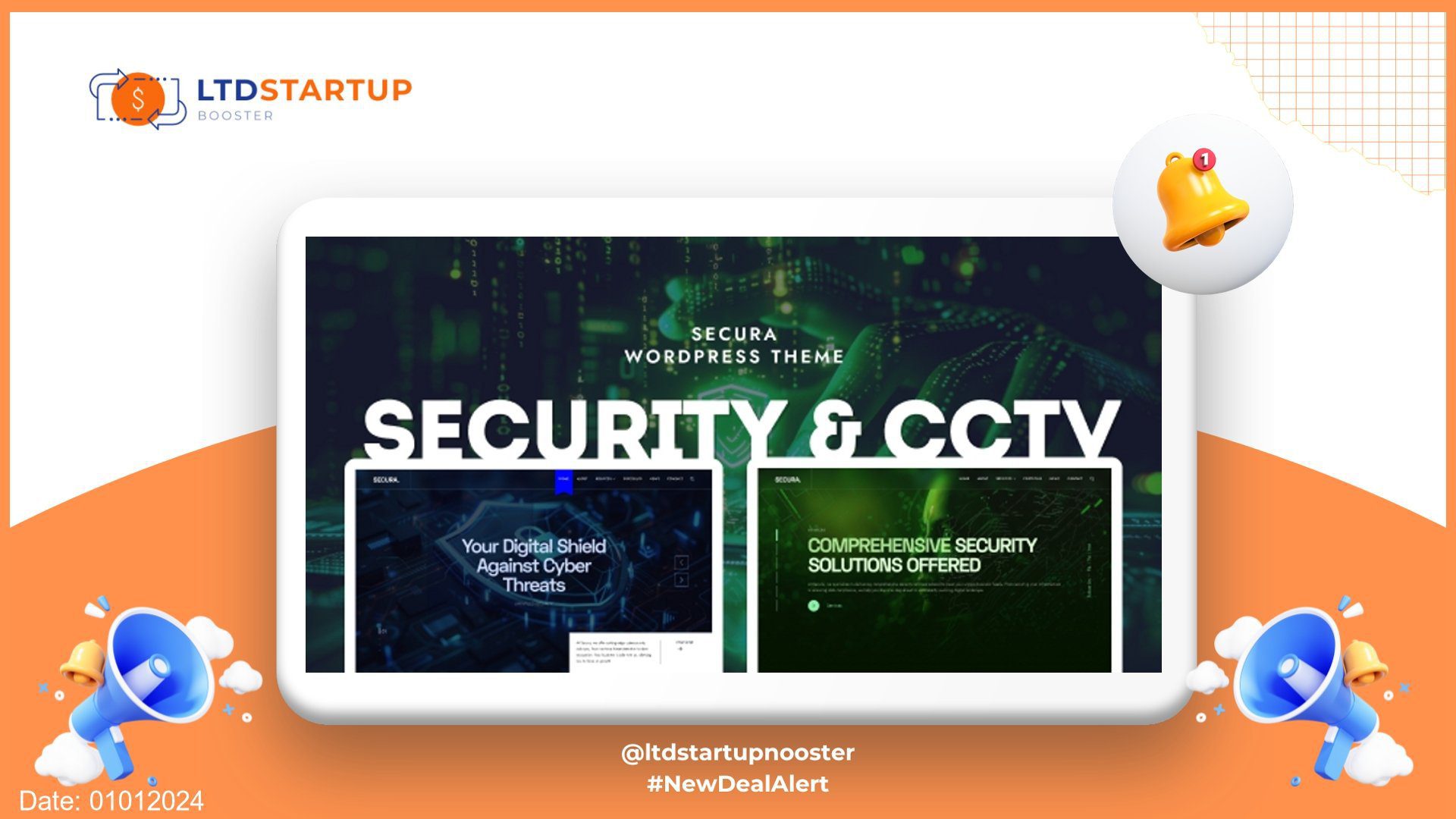 Secura - CCTV & Security WordPress Theme cover