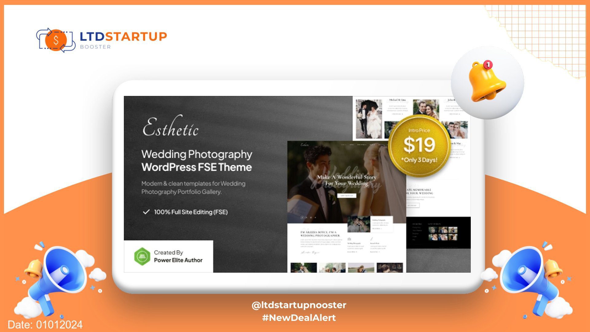 Esthetic - Wedding Photography FSE WordPress Theme cover