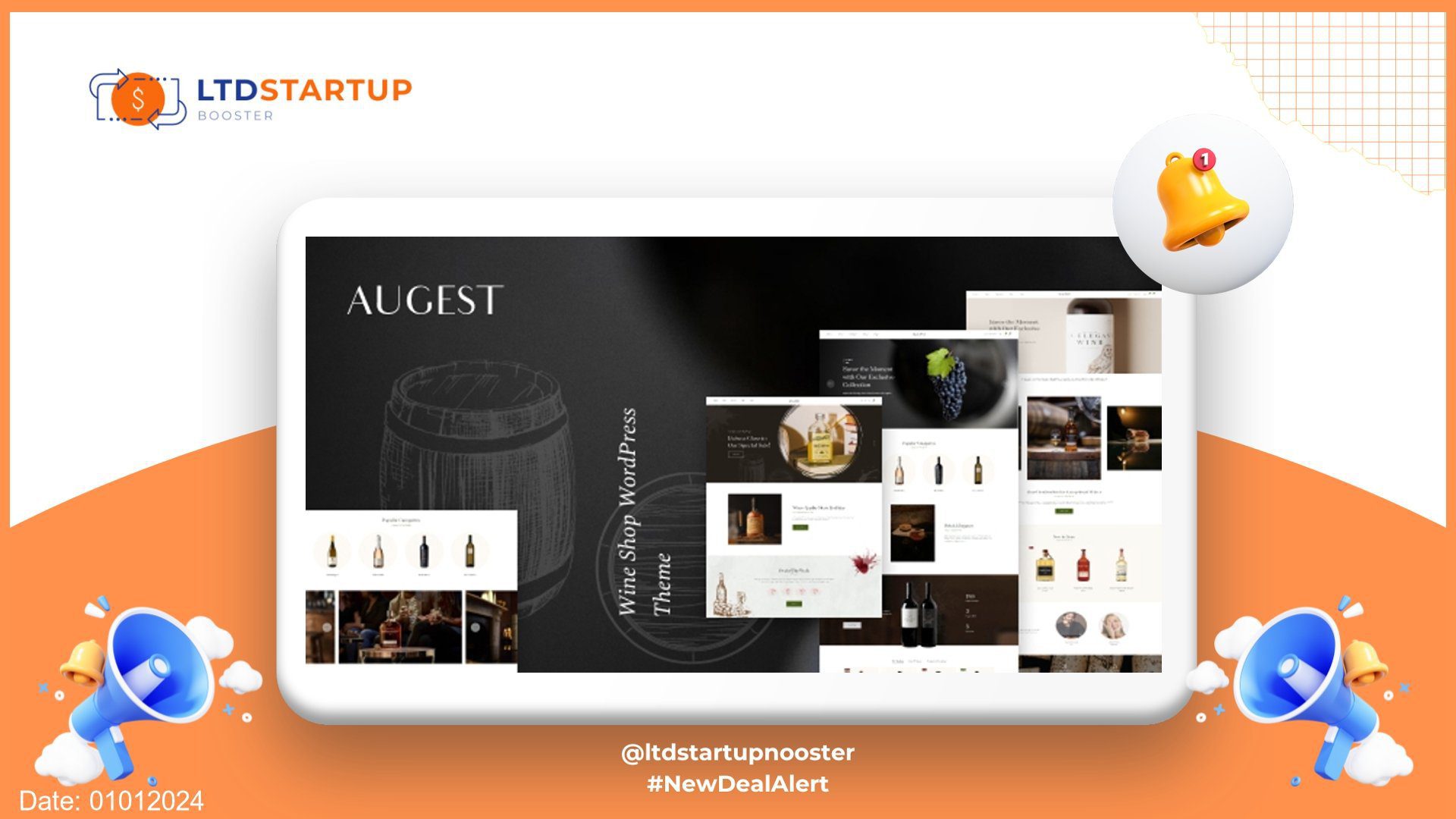 Augest – Wine Store WordPress Theme cover