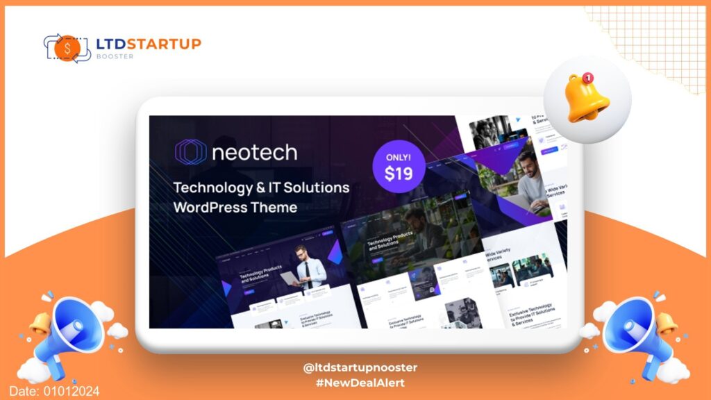 Neotech - Technology & IT Solutions WordPress Theme cover