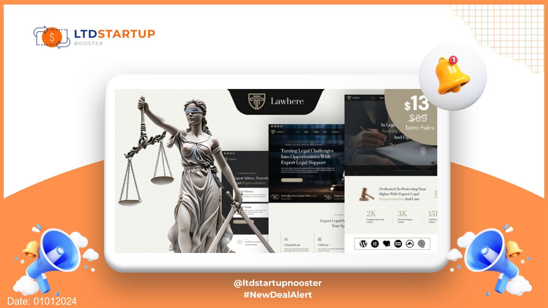 Lawhere - Lawyer, Law Firm WordPress Theme cover