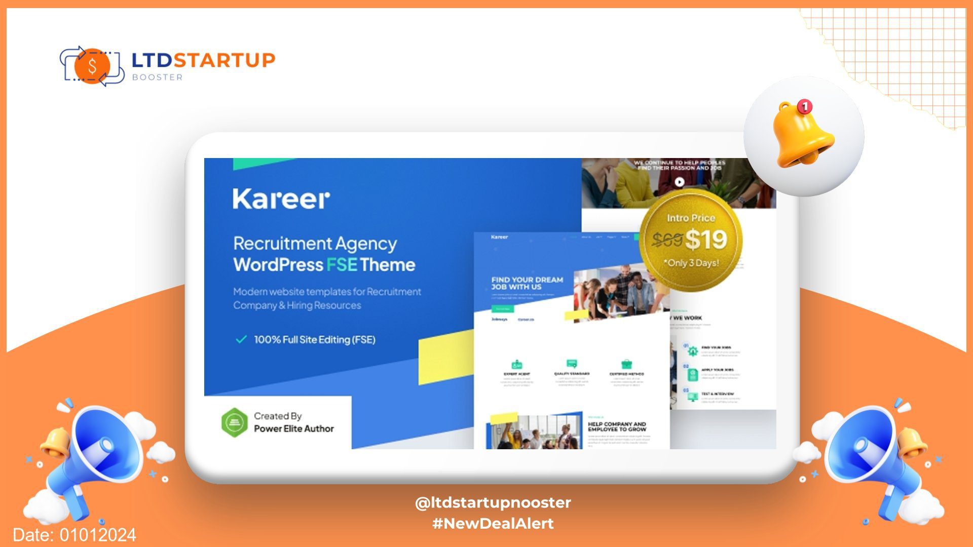 Kareer – Human Resource & Recruitment Agency FSE WordPress Theme cover