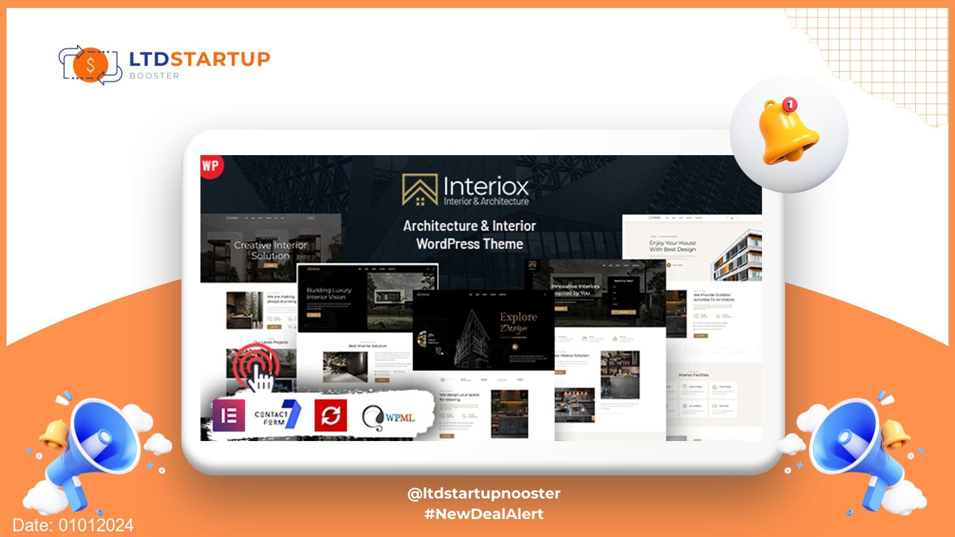 Interiox - Architecture & Interior WordPress Theme cover