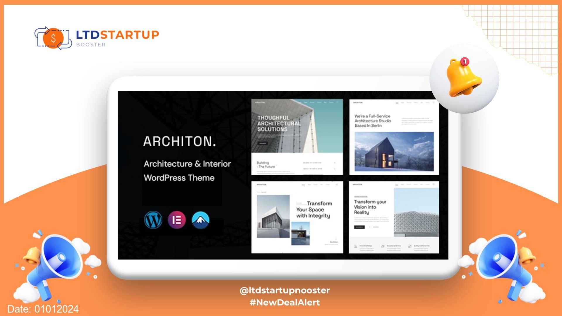 Architon - Architecture and Interior WordPress Theme cover