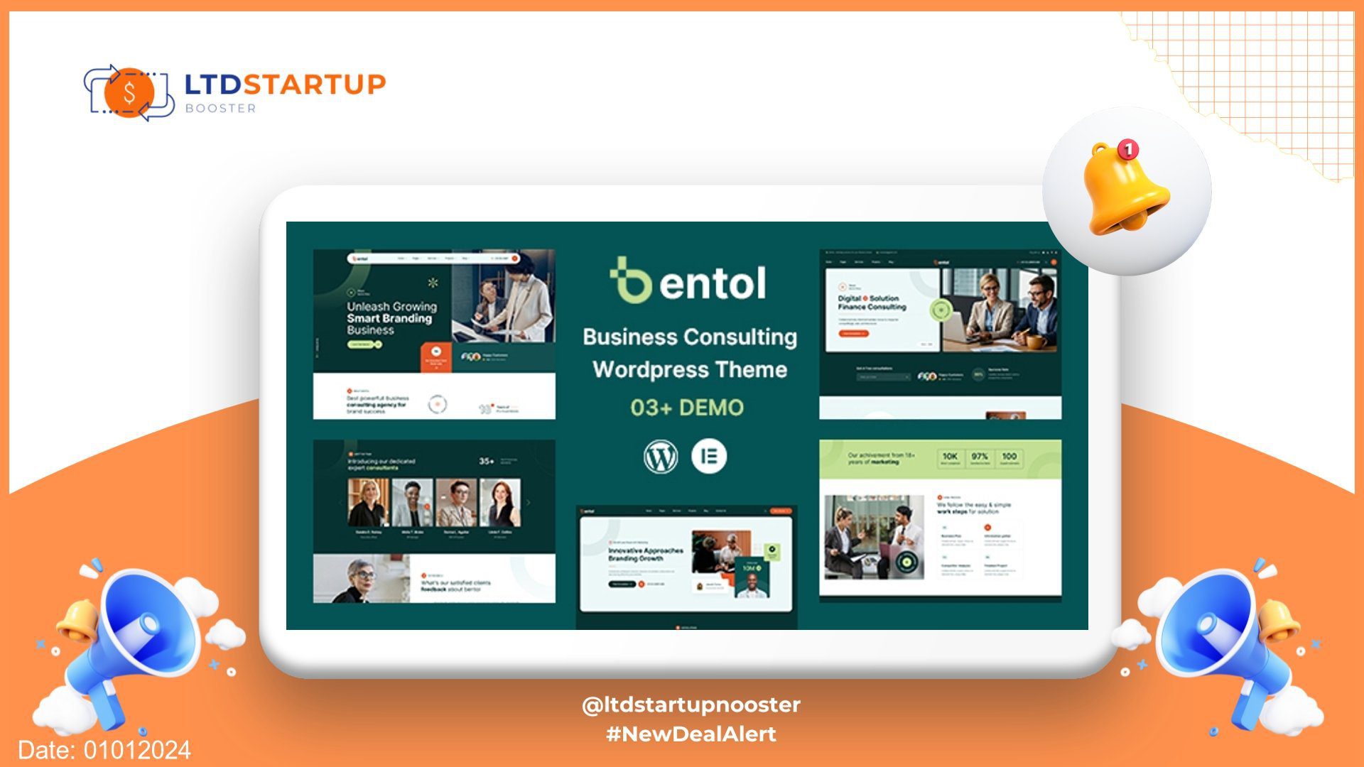 Bentol - Business Consulting WordPress Theme cover