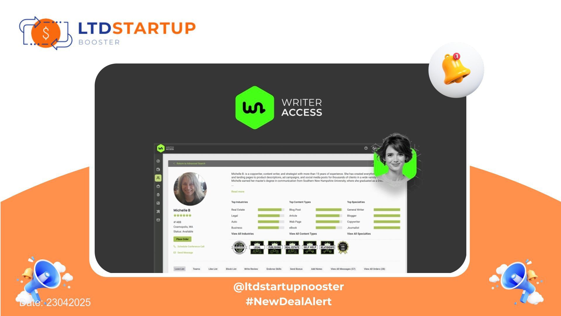 [New LTD] WriterAccess - Create AI-assisted human content cover