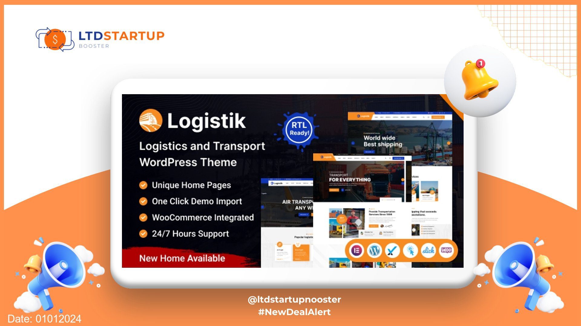 Logistik – Transport & Logistics WordPress Theme cover