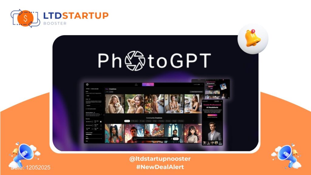 [New LTD] PhotoGPT AI - Create professional profile headshots cover