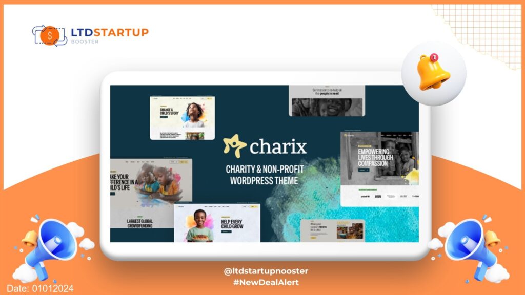 Charix - Charity Nonprofit WordPress Theme cover